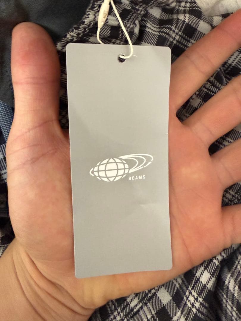 beamsチェック柄カーゴパンツ Lサイズ