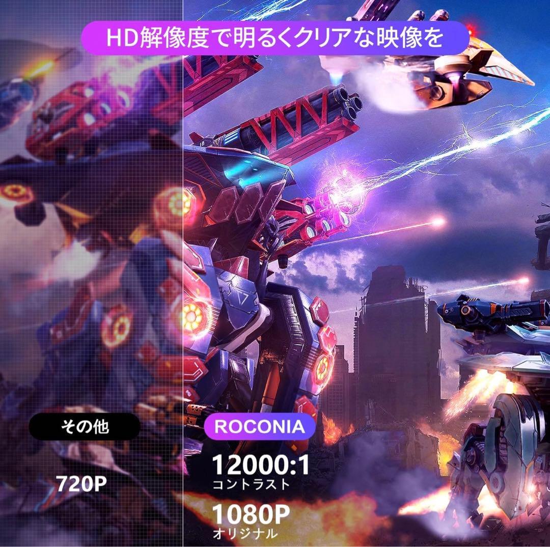 Roconia登場プロジェクター100インチスクリーン＆収納バッグ付属