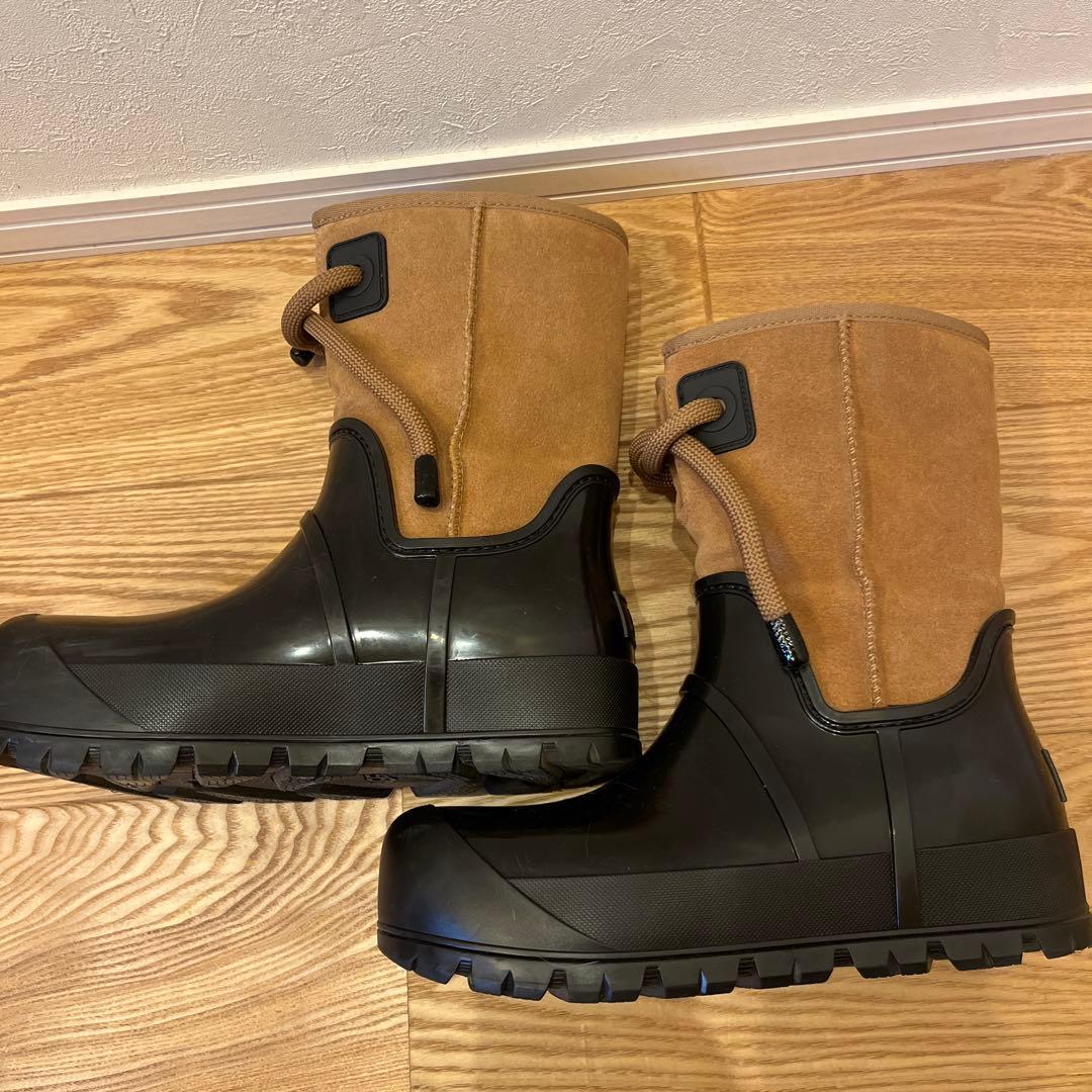 美品✨UGG レインクラウドレース　レインブーツ　ブラウン