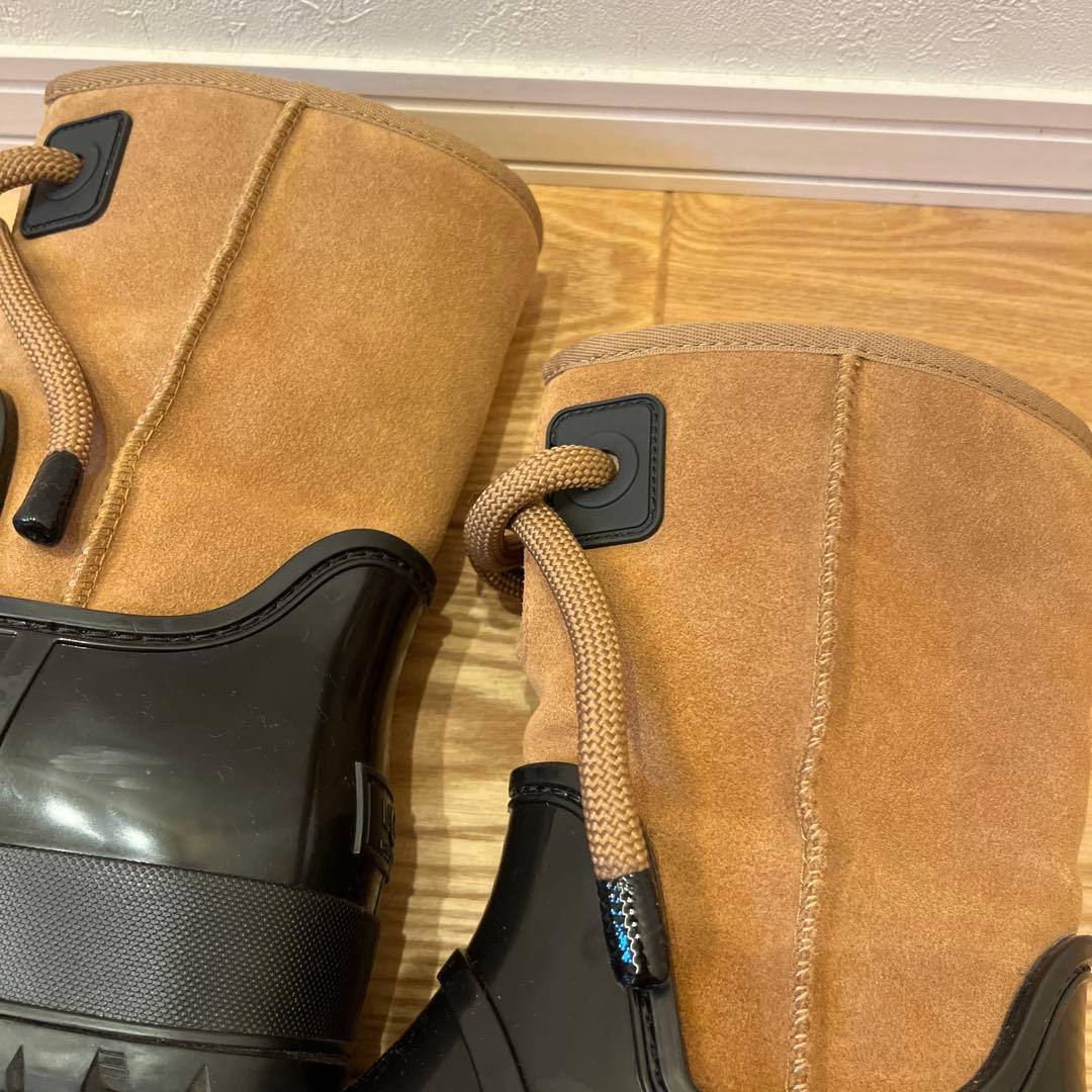 美品✨UGG レインクラウドレース　レインブーツ　ブラウン