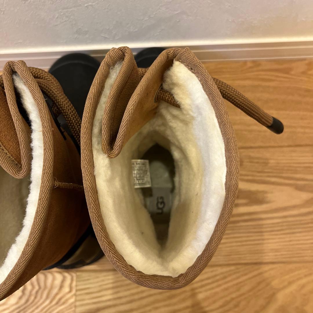 美品✨UGG レインクラウドレース　レインブーツ　ブラウン