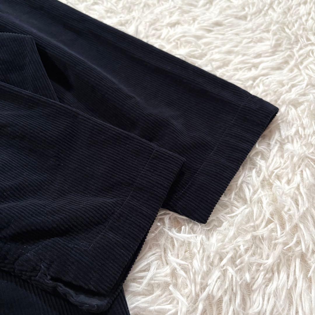 たーぼー美品✨45R コーデュロイ　フレア ドレス ワンピース