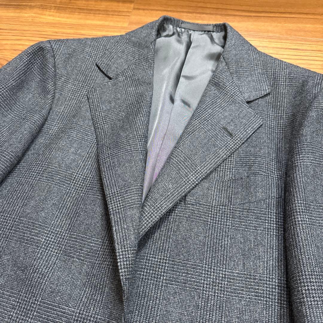 ビームスf HANDMADE DORMEUIL ウール グレンプレイド スーツ