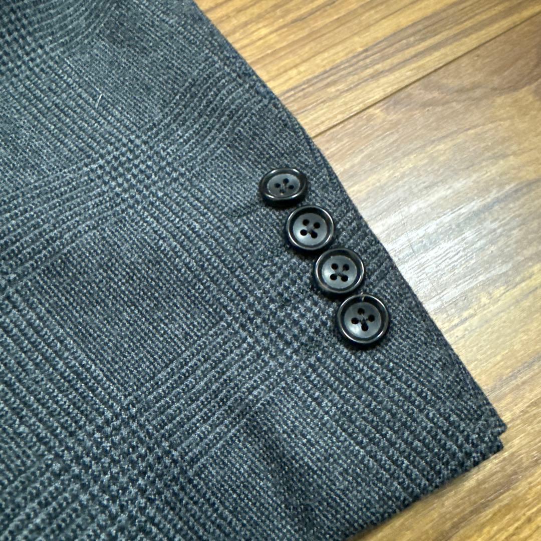 ビームスf HANDMADE DORMEUIL ウール グレンプレイド スーツ