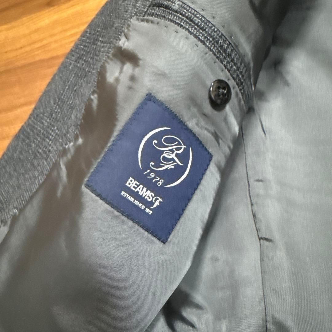 ビームスf HANDMADE DORMEUIL ウール グレンプレイド スーツ