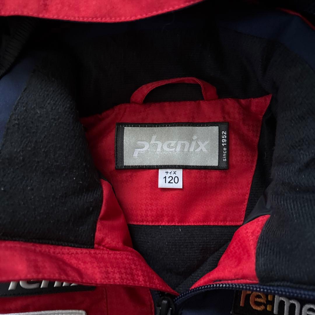 Phenix フェニックス　子ども用スキーウェア 赤/ネイビー120cm
