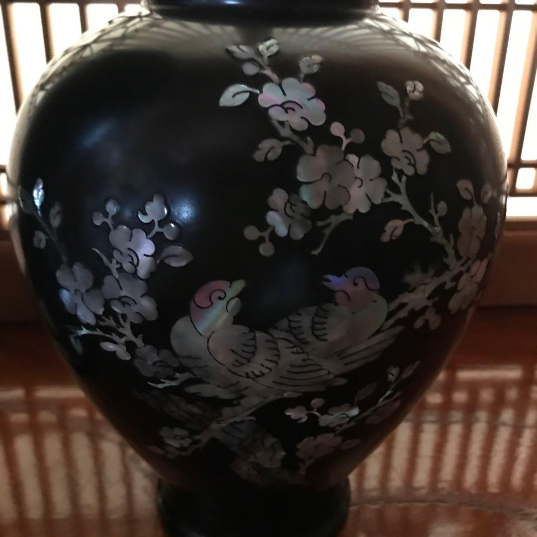 螺鈿細工の壺　2個セット