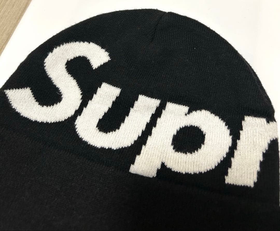 24H以内発送 完売品 美品 超人気モデル 黒色 Big Logo Beanie
