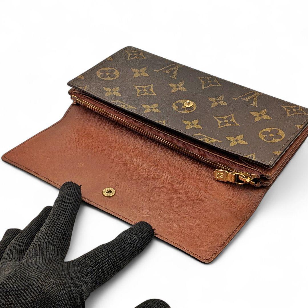 【良品】ルイヴィトン モノグラム ポシェット ポルトモネ クレディ 長財布