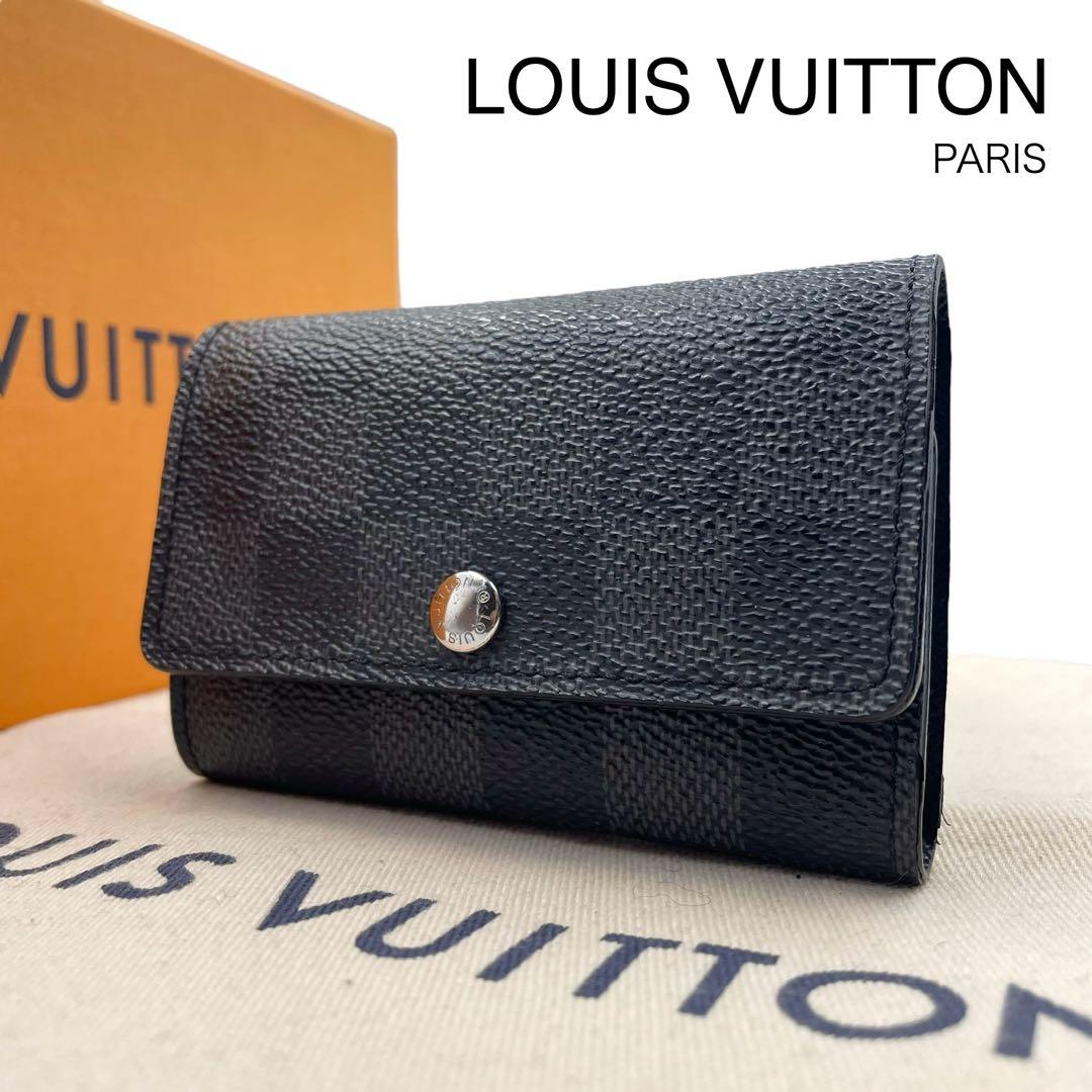 《超美品》 ルイヴィトン キーケース ダミエグラフィット ミュルティクレ 6連