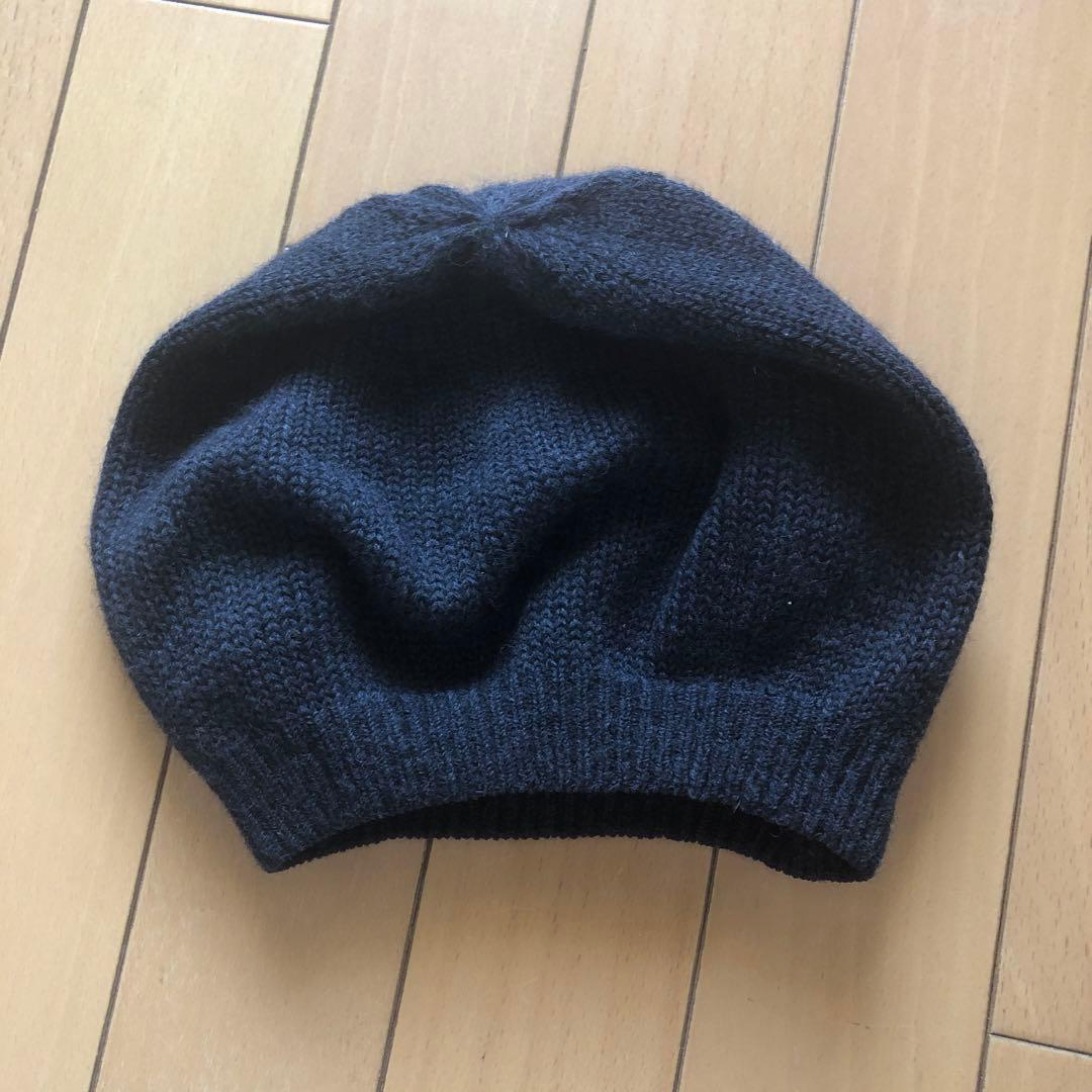 Yohji Yamamoto 黒 ベレー帽 100%ウール