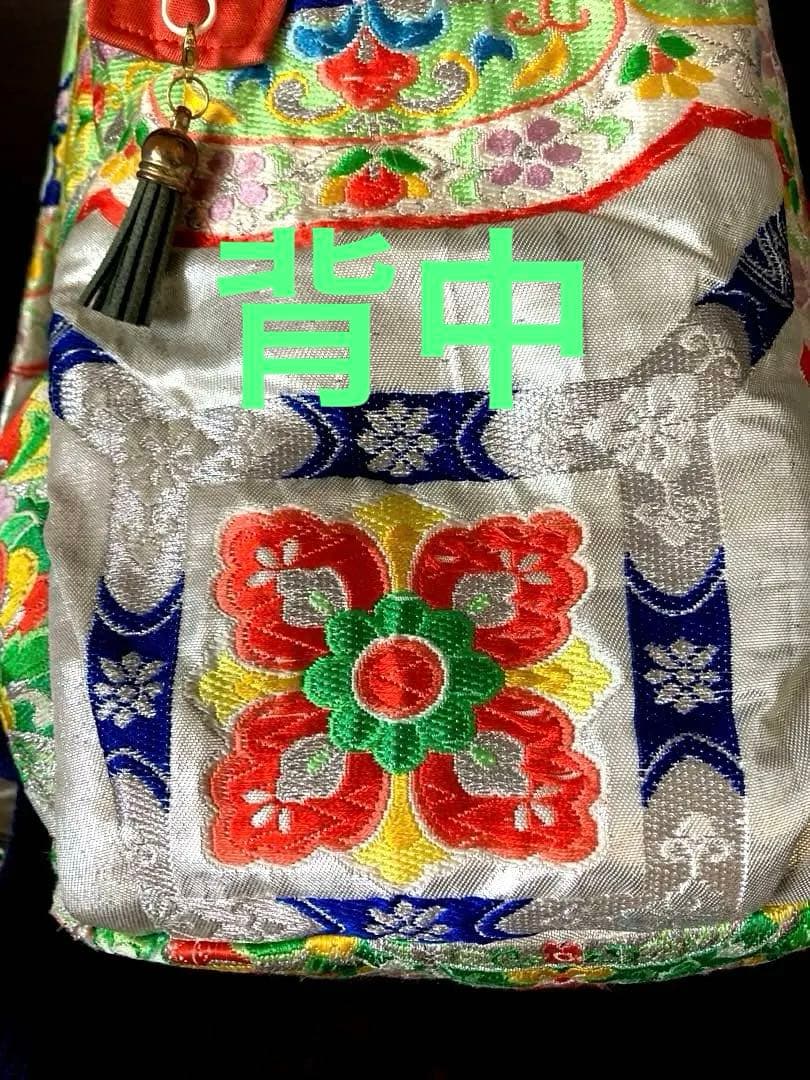 フォロー500円引　オーダーリュック　豪華日本帯リメイク　銀織　二重縫い