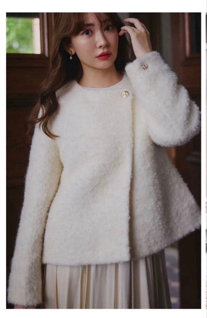 定価36000円Herlipto❤︎EliseBoucle Peplum Coat