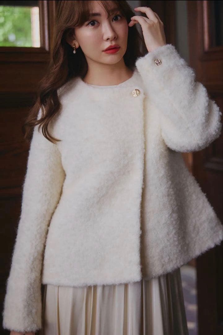 定価36000円Herlipto❤︎EliseBoucle Peplum Coat