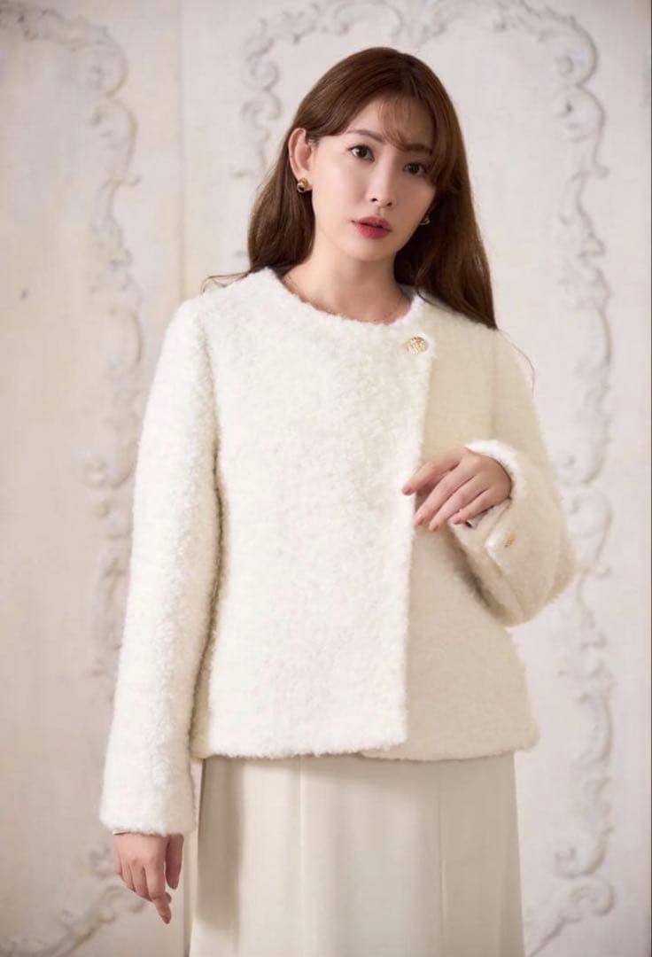 定価36000円Herlipto❤︎EliseBoucle Peplum Coat