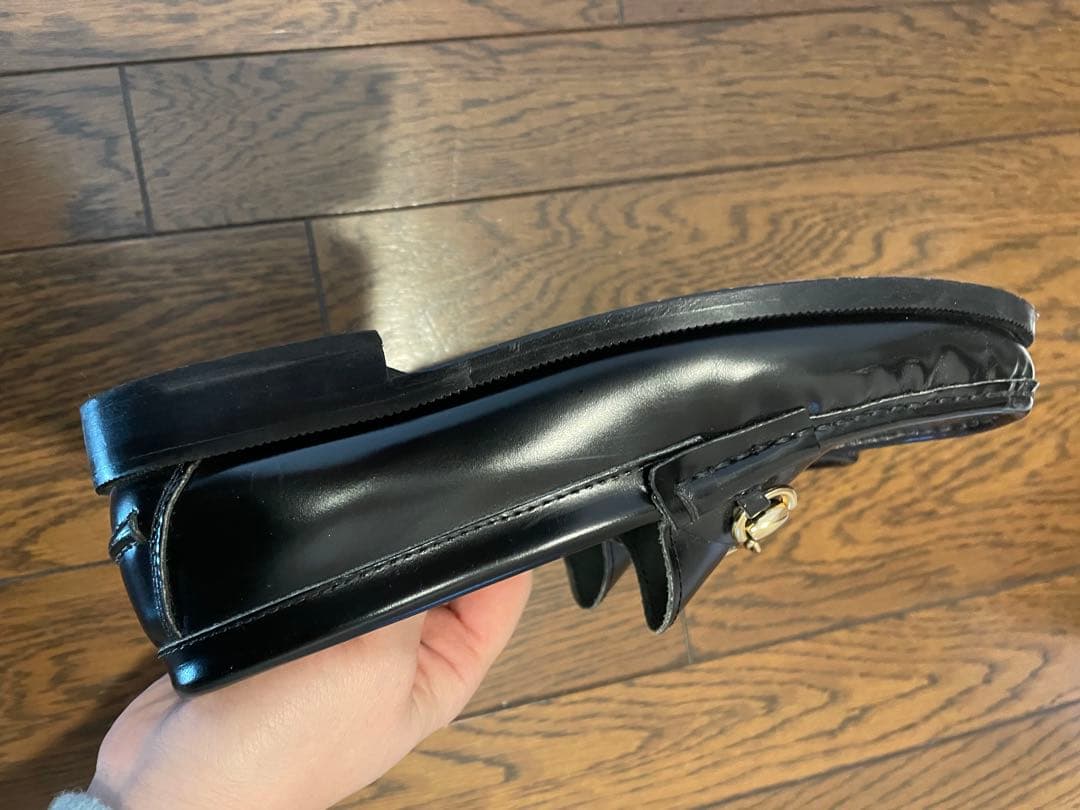 アリゾナ 黒 レザー ローファー