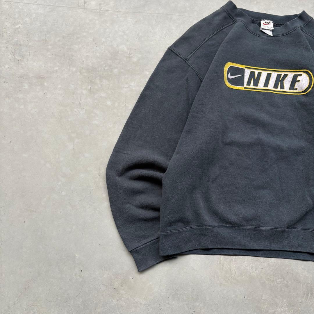 90s USA製　NIKE センターロゴ　スウェット　フェード　短丈　BOX