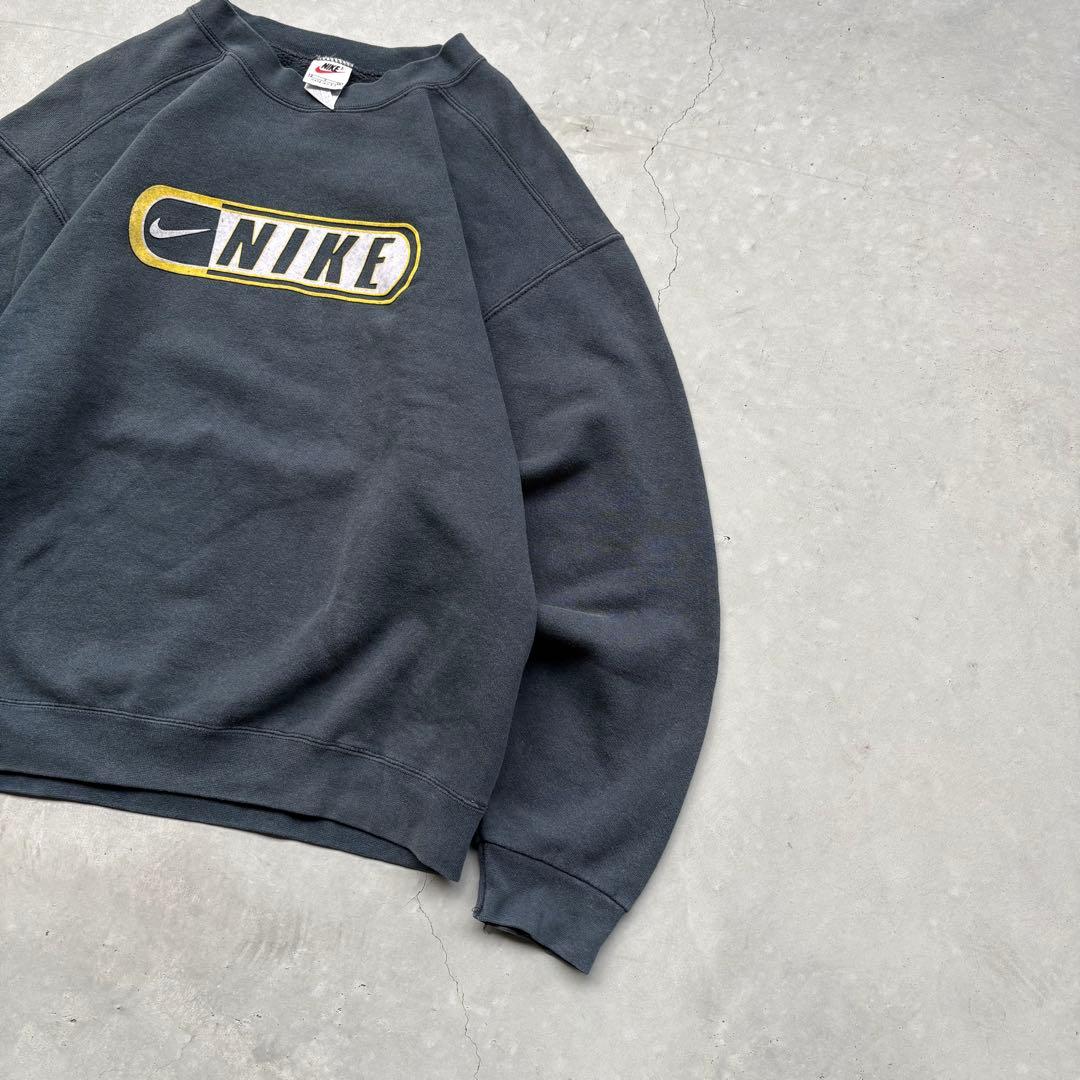 90s USA製　NIKE センターロゴ　スウェット　フェード　短丈　BOX