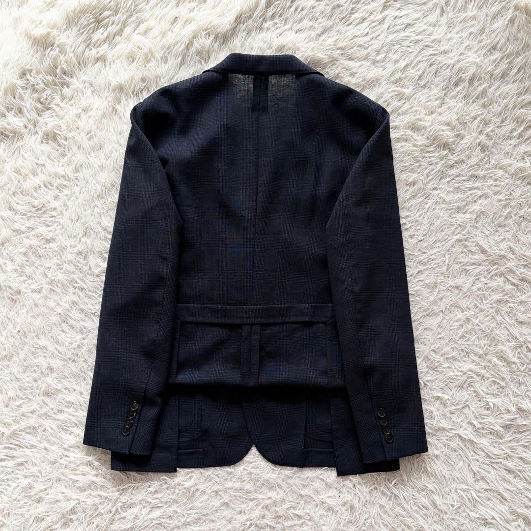 <23年モデル>LARDINI easy 新ロゴ ネイビー ウールスーツ 50