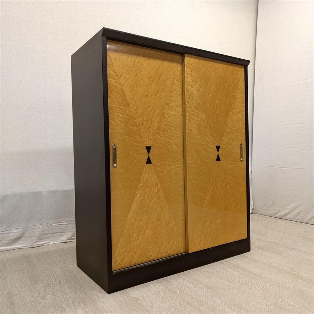 バーズアイメープル　引戸　下駄箱　キャビネット　シューズボックス　シューズラック