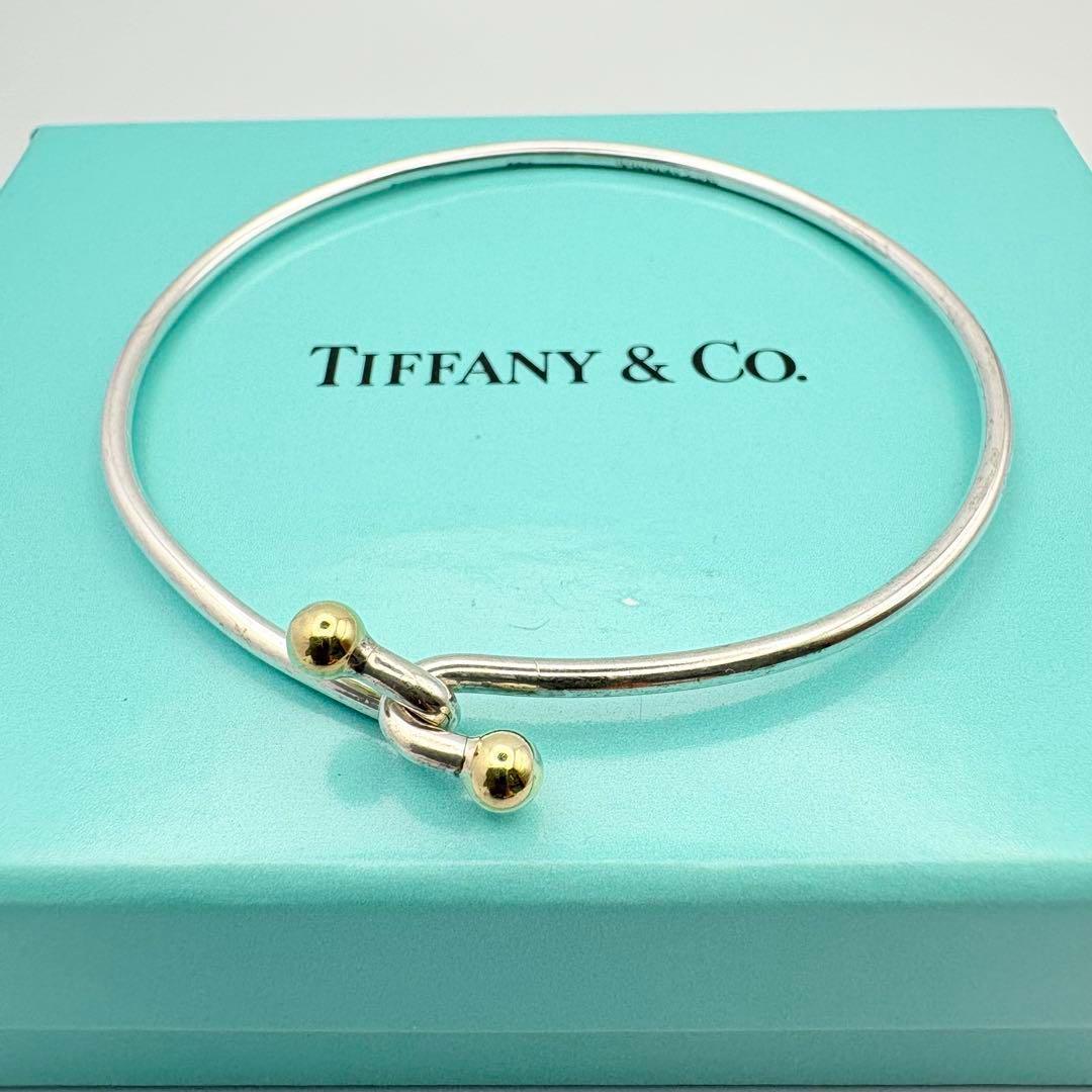 Tiffany&Co. ティファニー フック&アイ ラブノット バングル 18K