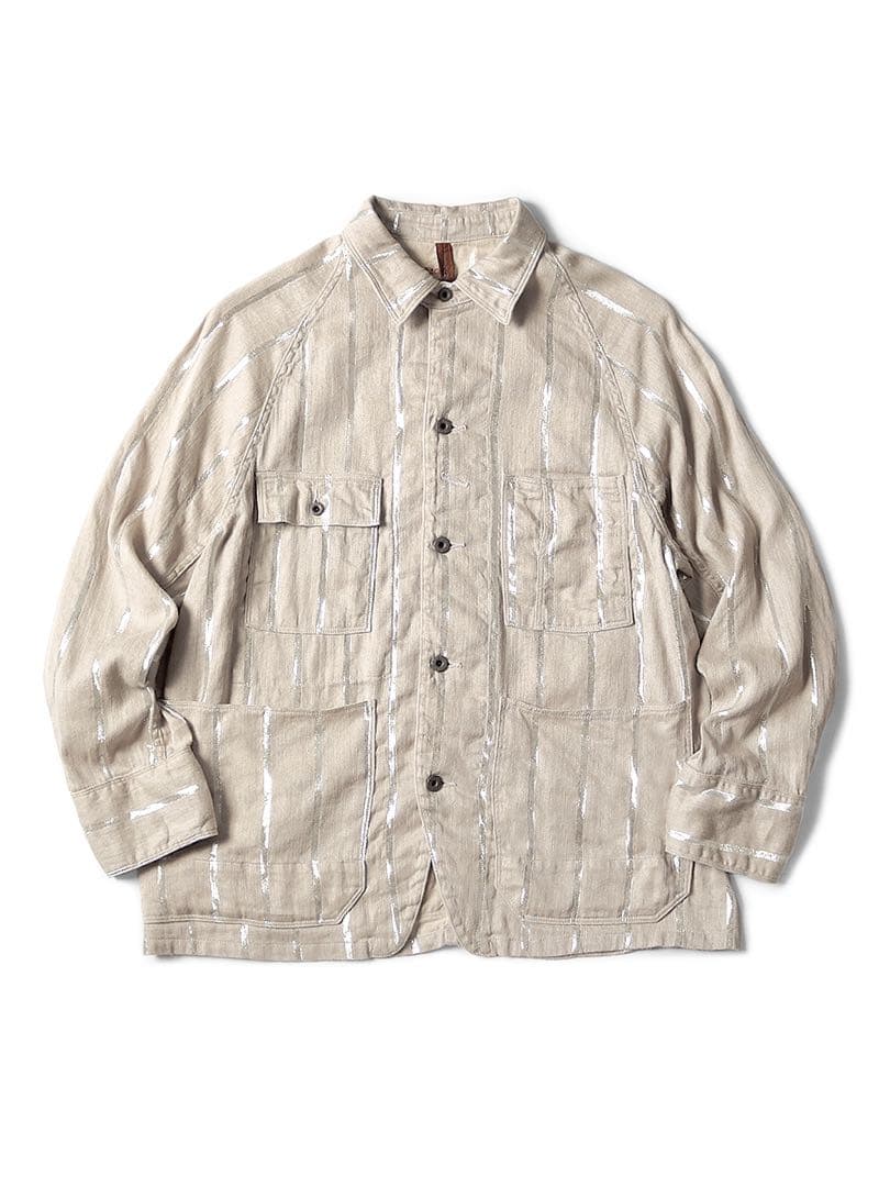 KAPITAL リネン　グリッターフィリーズストライプ　CACTUSカバーオール