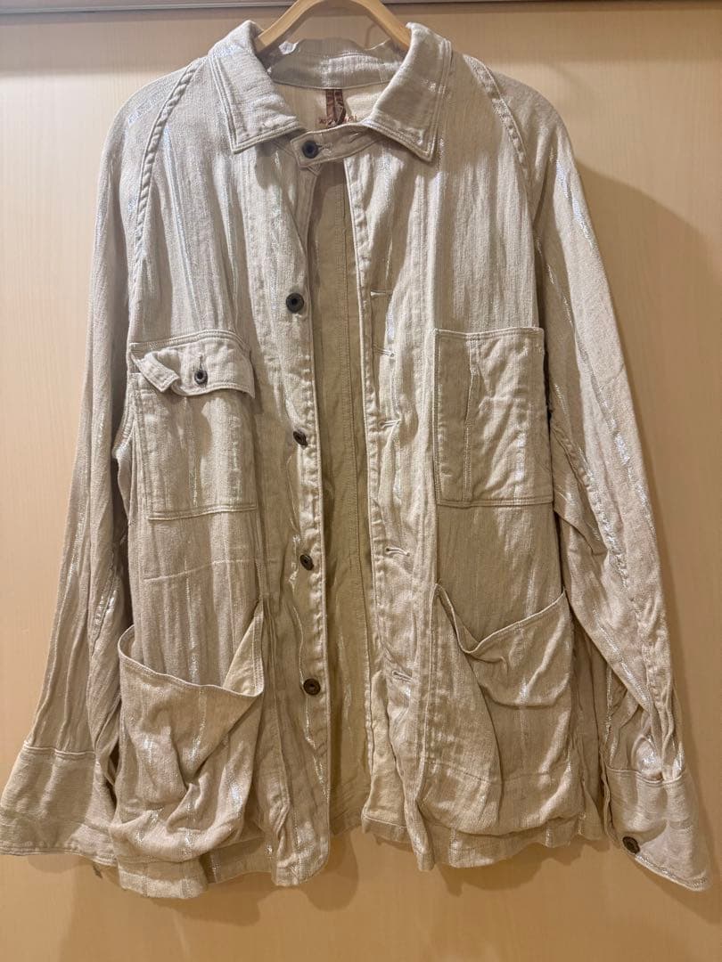 KAPITAL リネン　グリッターフィリーズストライプ　CACTUSカバーオール