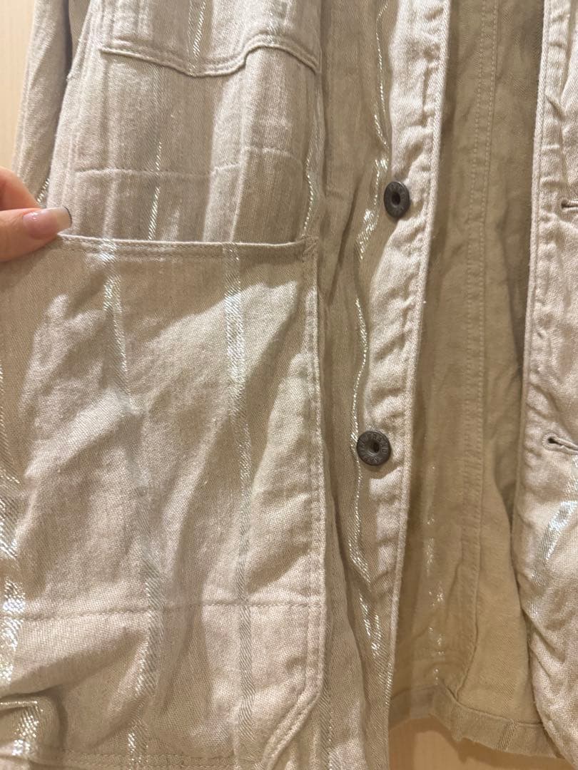 KAPITAL リネン　グリッターフィリーズストライプ　CACTUSカバーオール