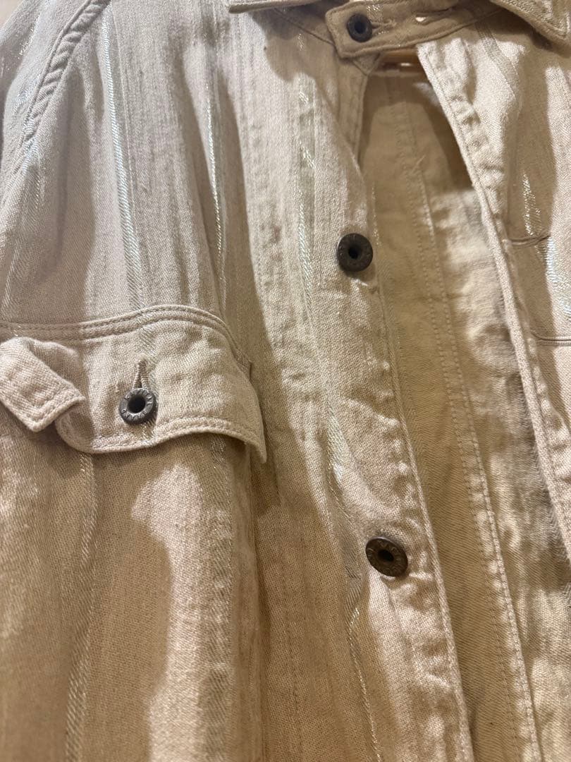 KAPITAL リネン　グリッターフィリーズストライプ　CACTUSカバーオール