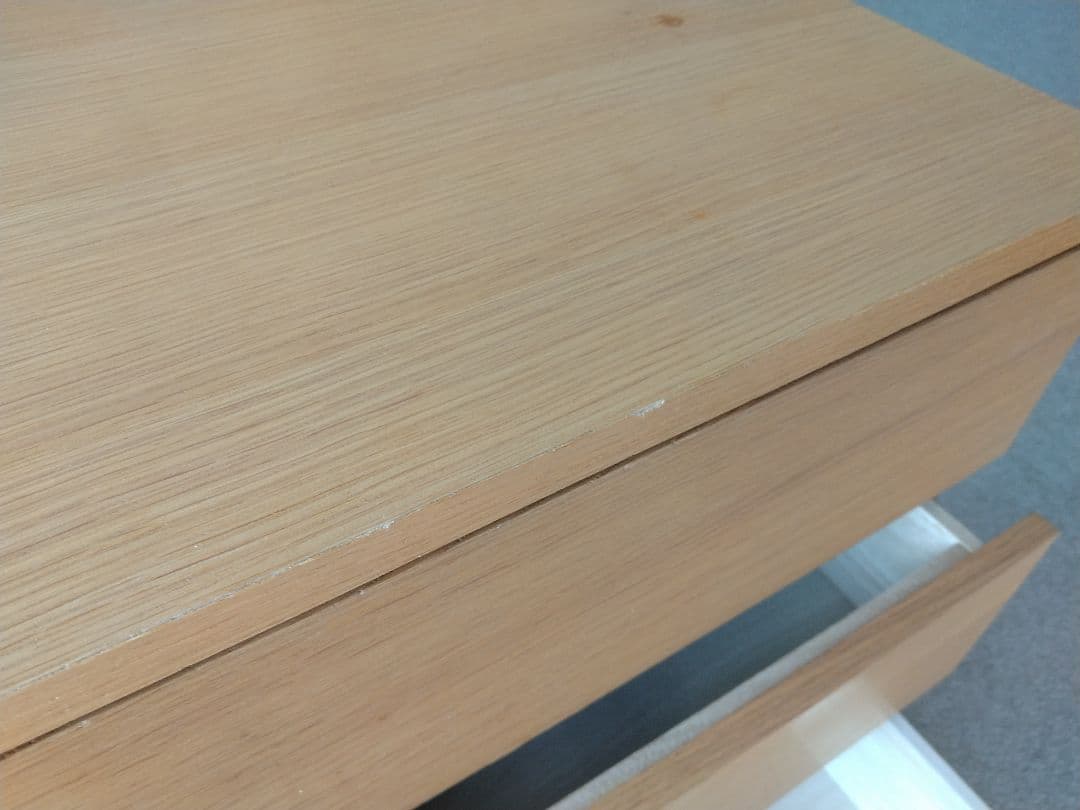 【訳あり】MUJI無印良品 オーク材チェスト4段120cm/ワイドキャビネット