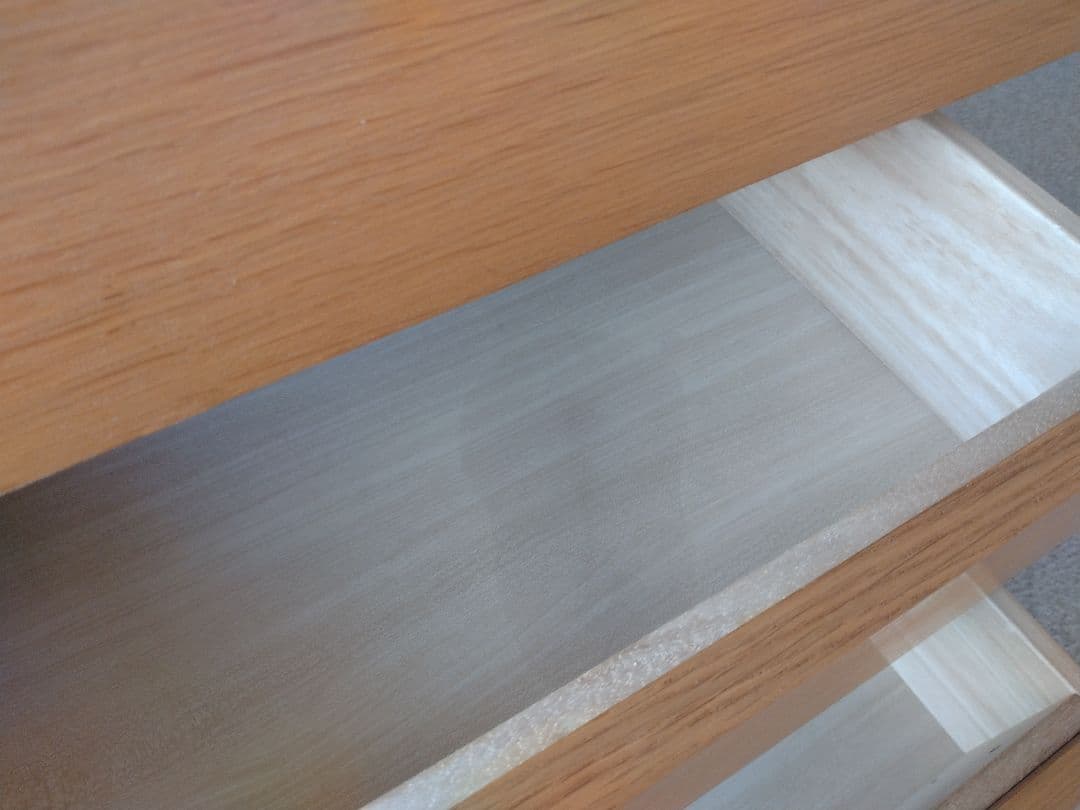 【訳あり】MUJI無印良品 オーク材チェスト4段120cm/ワイドキャビネット