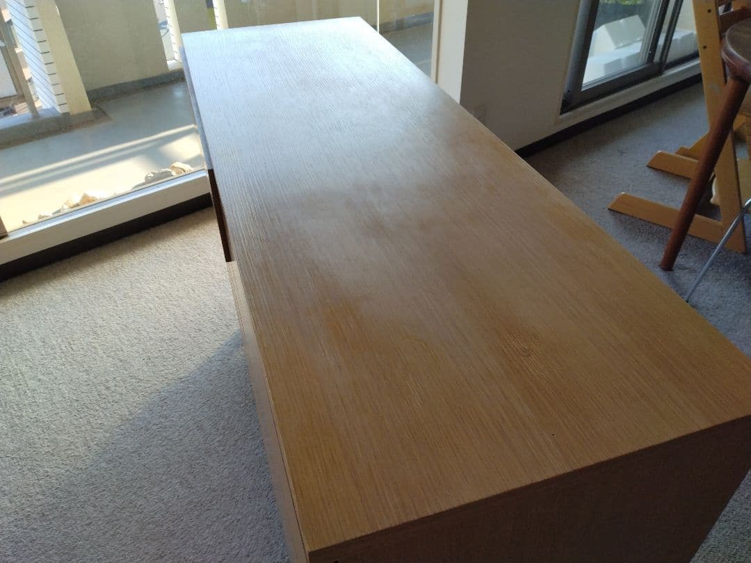 【訳あり】MUJI無印良品 オーク材チェスト4段120cm/ワイドキャビネット