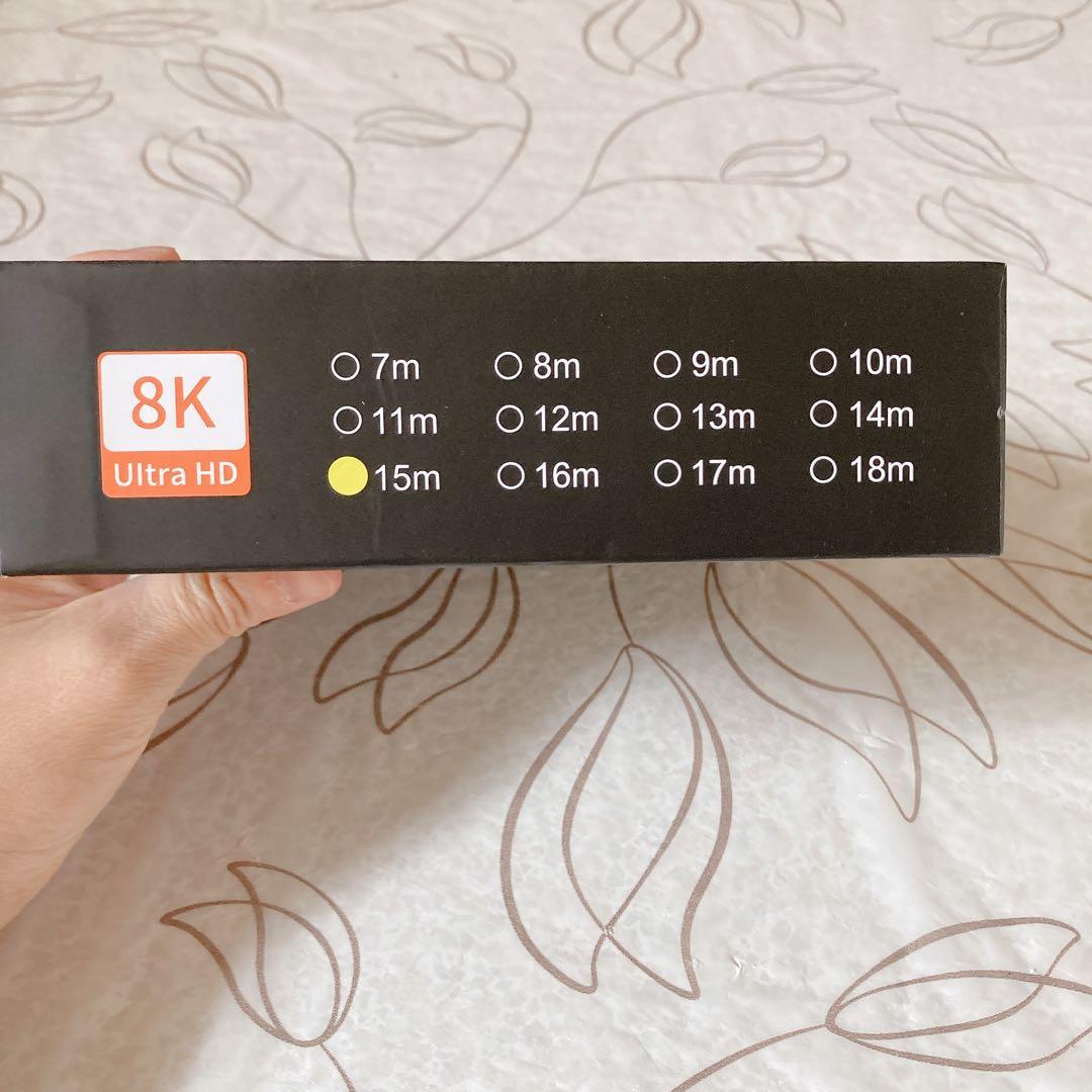 8K対応 HDMIファイバーオプティカルケーブル 15m