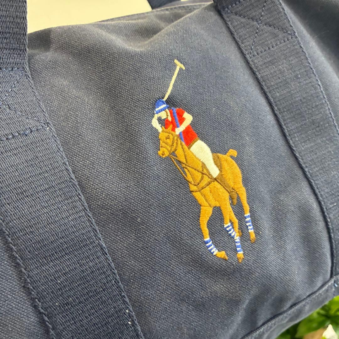 q*9様 POLO ビッグポニー　キャンバス　ボストンバッグ