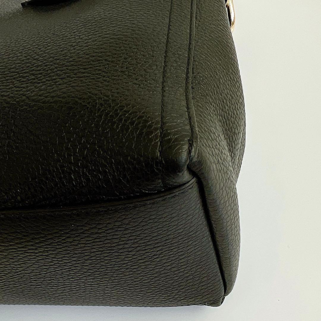 【フルラ】2way/ トート/ショルダー/バック/黒/ビジネス/レザー/A4可能