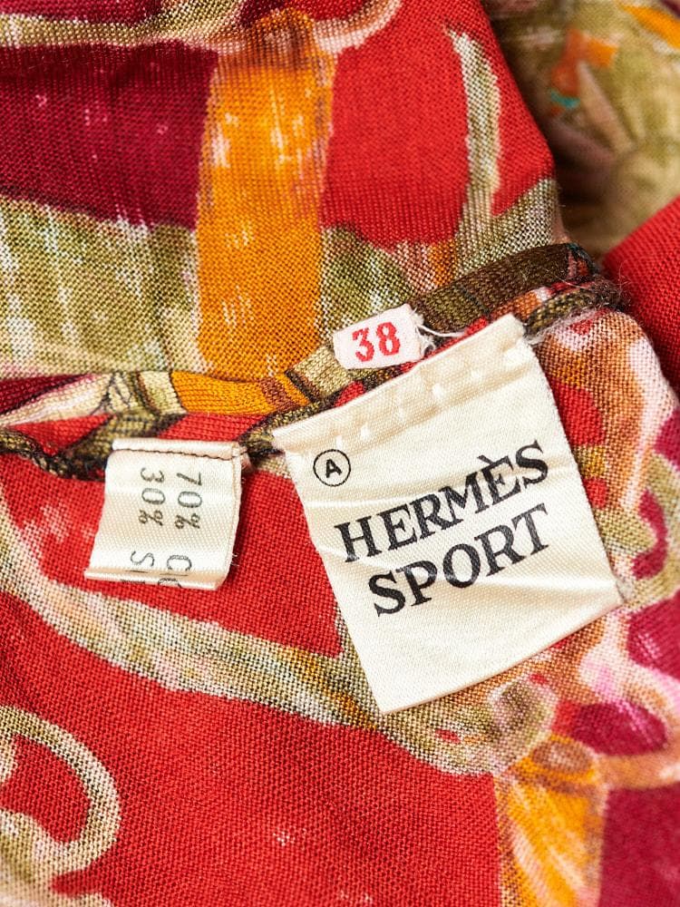 【SIZE:38】HERMES カシミヤシルク混 長袖シャツ