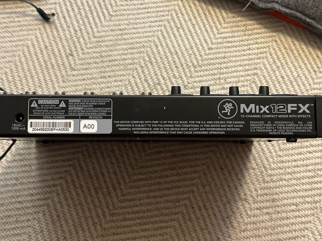 りえ様用 Mackie Mix12FX アナログミキサー エフェクト内蔵