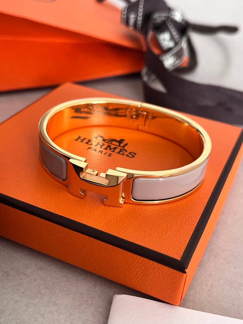 エルメス バングル マロングラッセ ピンクゴールド金具