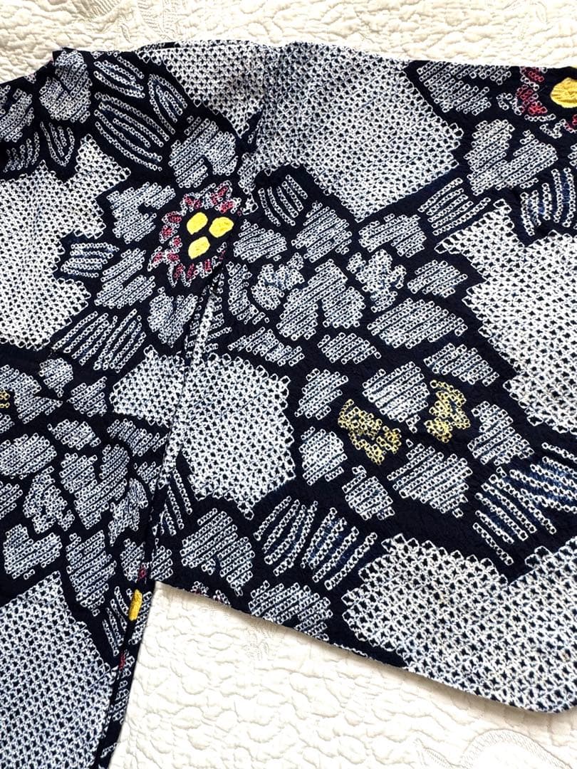 ご奉仕価格 ◆ 粋な大人の浴衣 ◆ 有松絞り 花繋ぎ 逸品