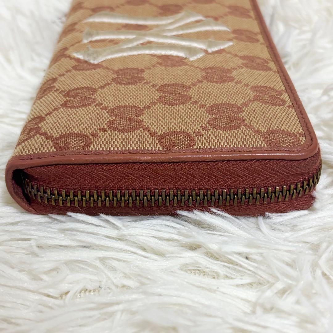 あたま　グッチ　長財布　ニューヨークヤンキース　GGキャンバス