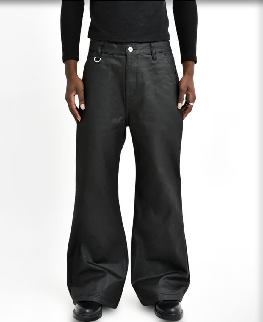 パンツ Asapmode Stacked Oil Coating Pants S