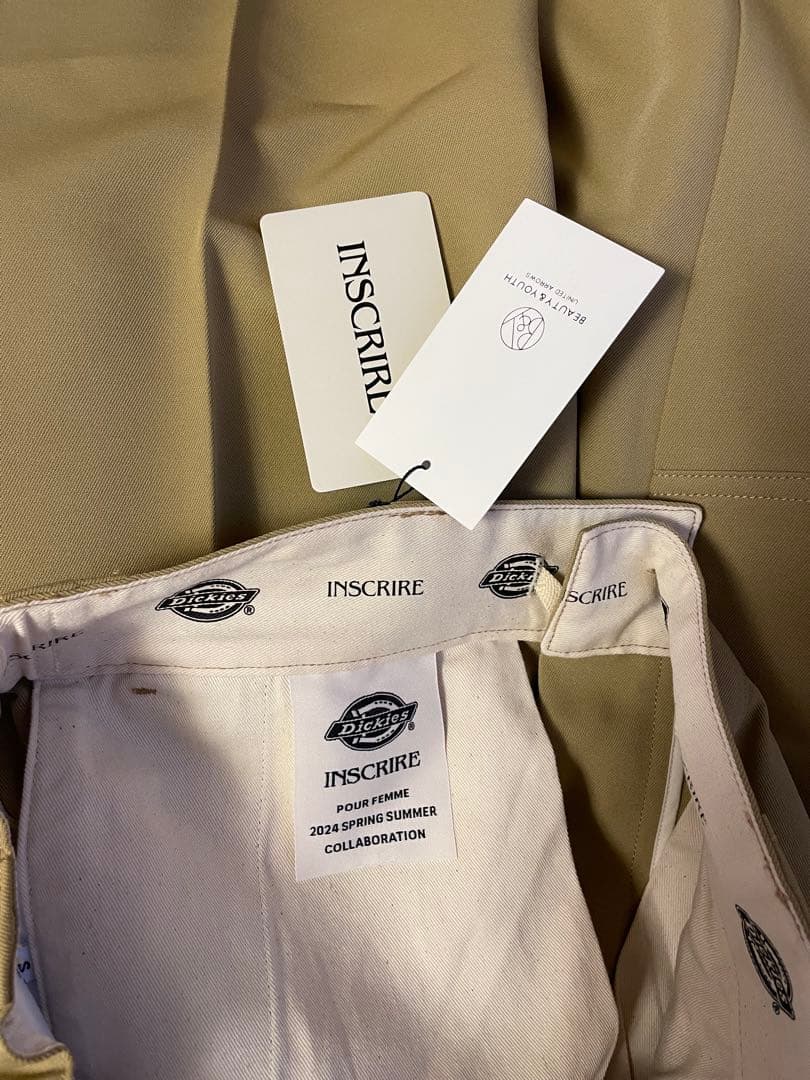 別注INSCRIRE×Dickies×BEAUTY&YOUTHダブルニーパンツ