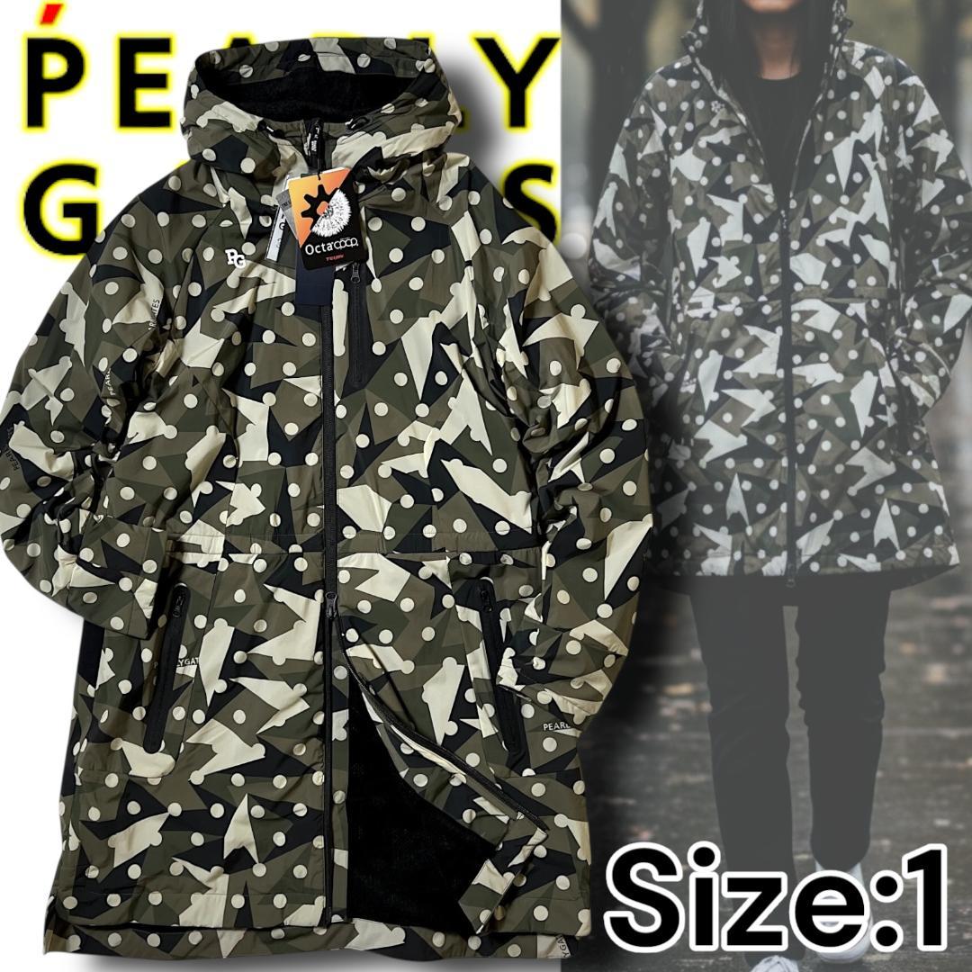 1 定価59,400円 パーリーゲイツ 中綿裏地一体型素材 ロングジャケット