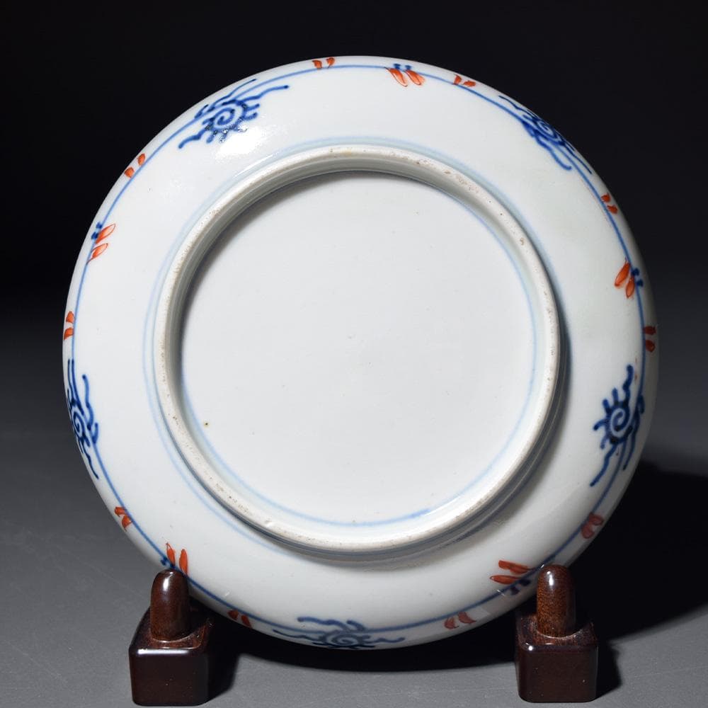 明治時代 古伊万里 色絵金彩花鳥文皿 なます皿 平皿 骨董品 和食器 有田焼