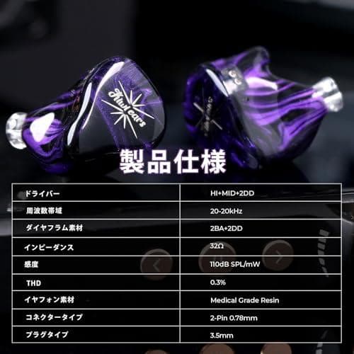 ALinsoul Kiwi Ears Quartet 2DD+2BAハイブリッド