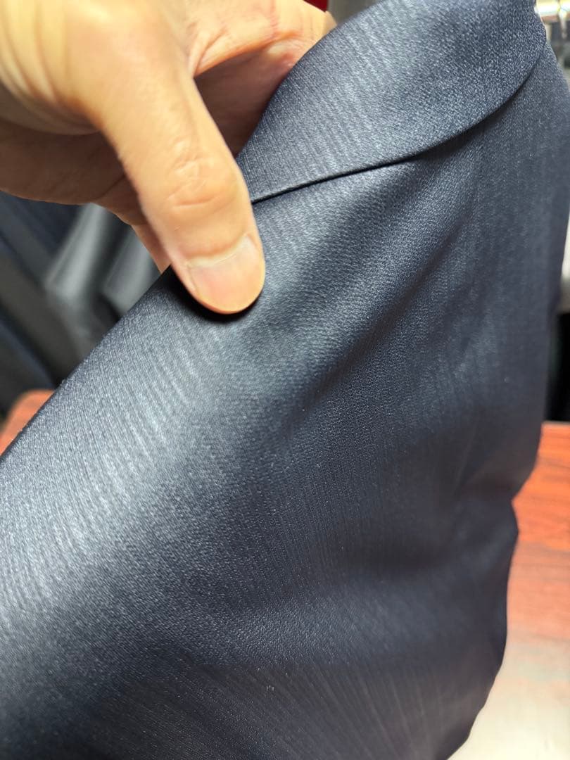 AB5新品未使用！快適ウォッシャブルストレッチスーツ！定番ネイビー！小訳！秋冬春