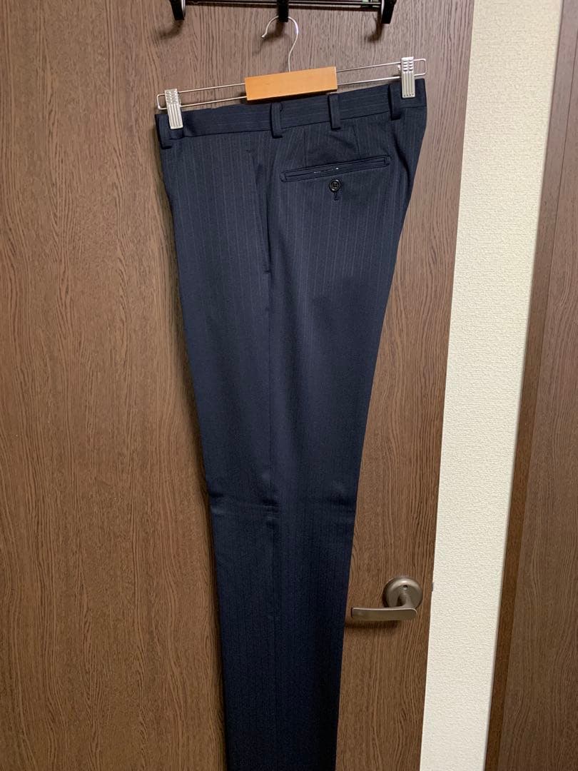 AB5新品未使用！快適ウォッシャブルストレッチスーツ！定番ネイビー！小訳！秋冬春