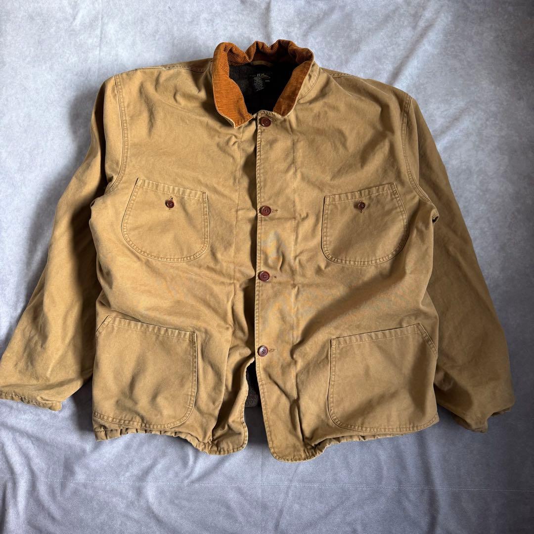 90s double RL ダックジャケット カバーオール 2XL 三つ星タグ