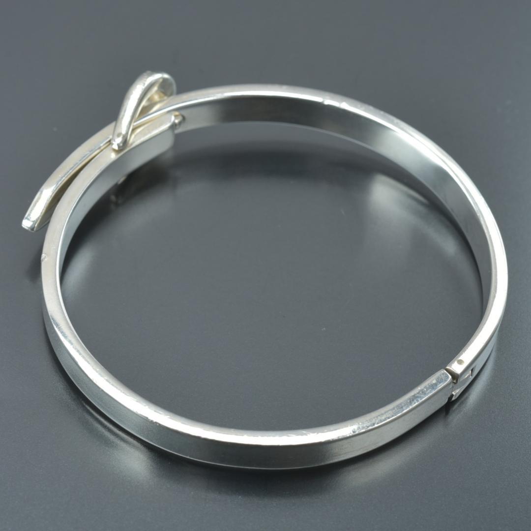 磨き済/美品 BURBERRY バーバリー SV バングル ブレスレット 925