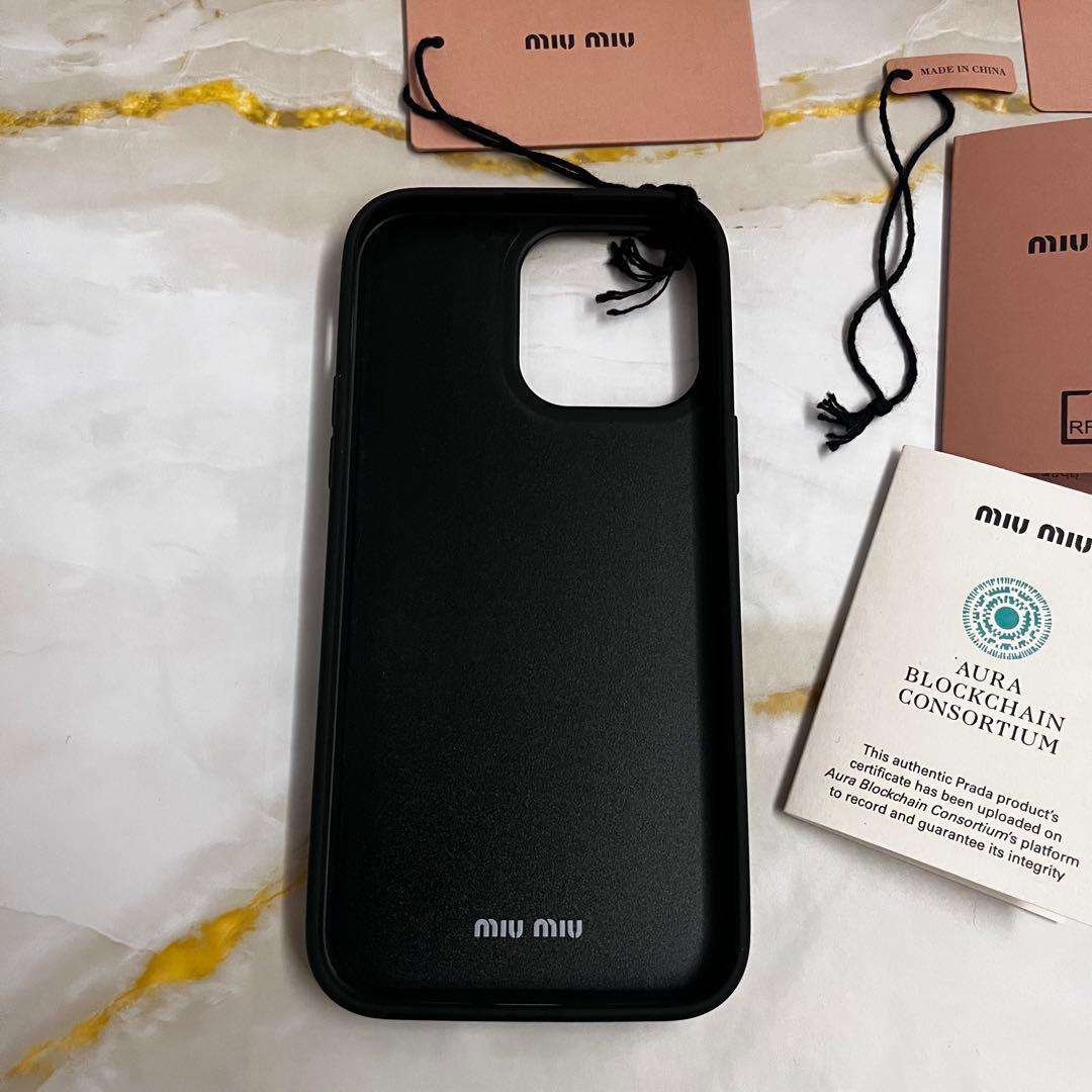 【新品未使用】miumiu iPhone14PRO MAX ケース　スマホケース